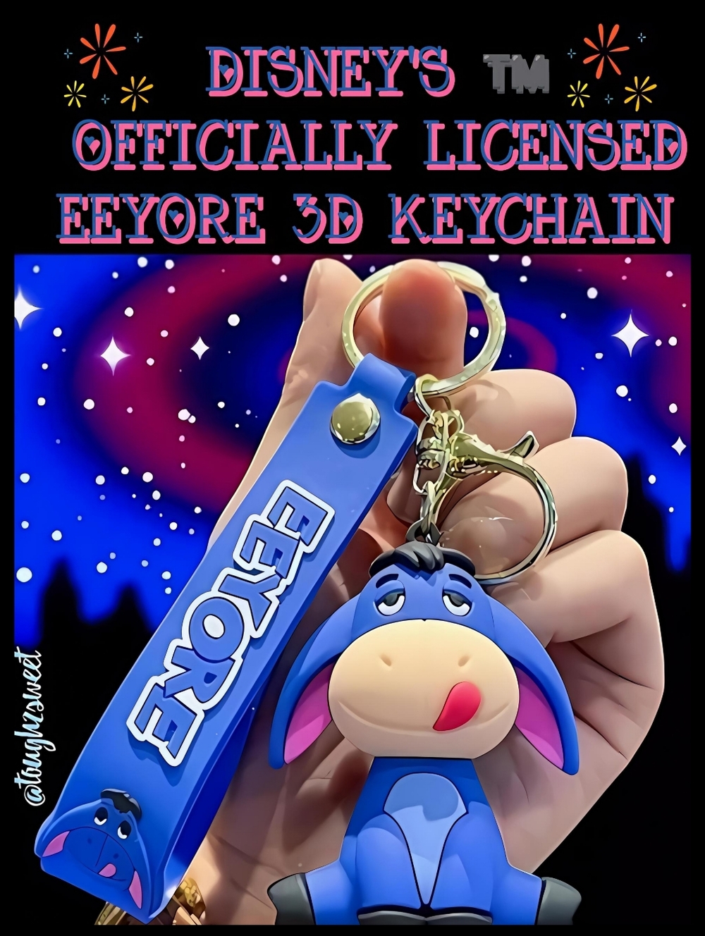 🆕DISNEY'S OFFICIALLY LICENSED EEYORE 3D KEYCHAIN